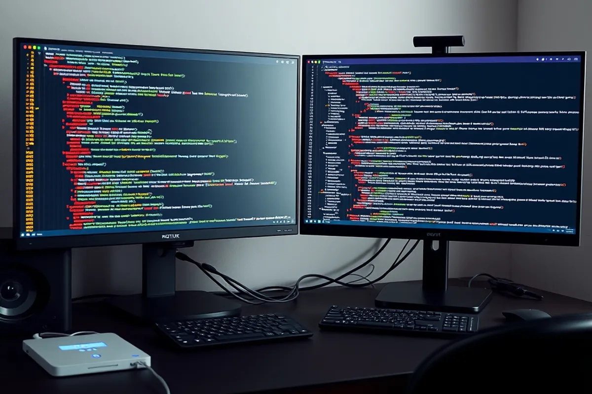 Code review conversation on a laptop with inline comments
