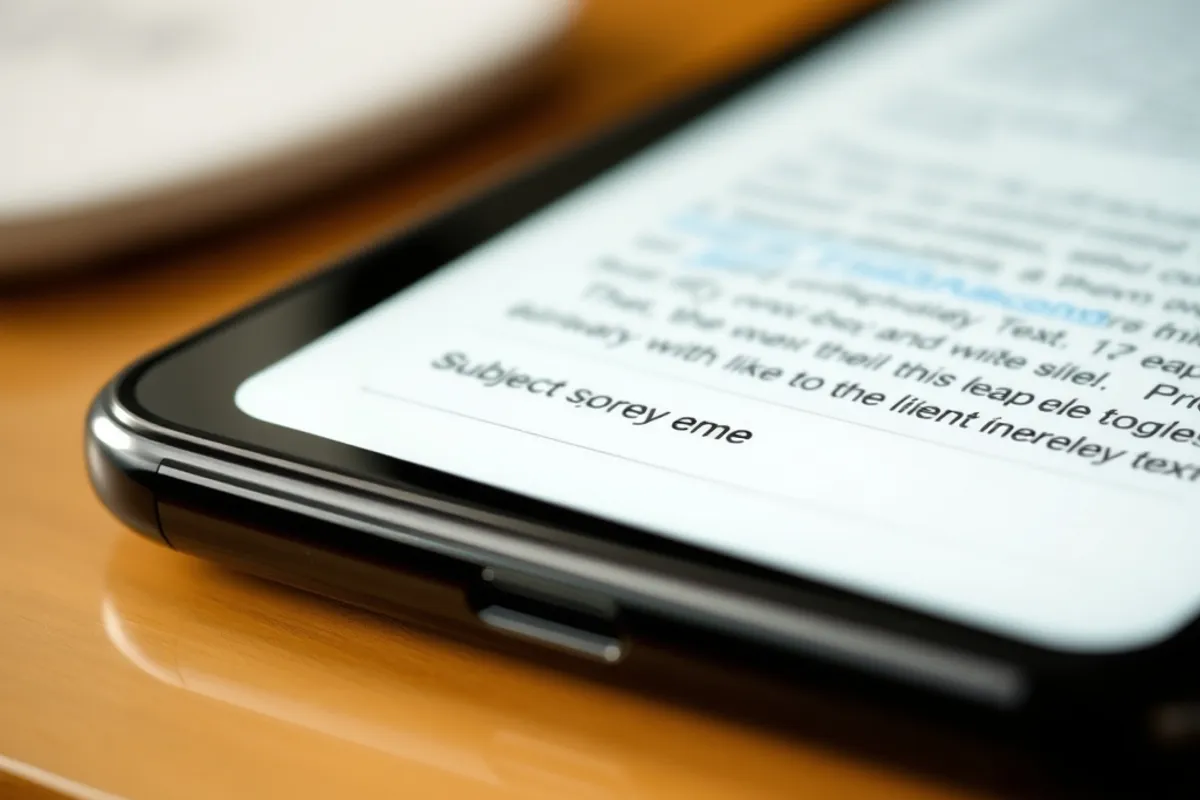 Writer editing a short email campaign in a plain text editor