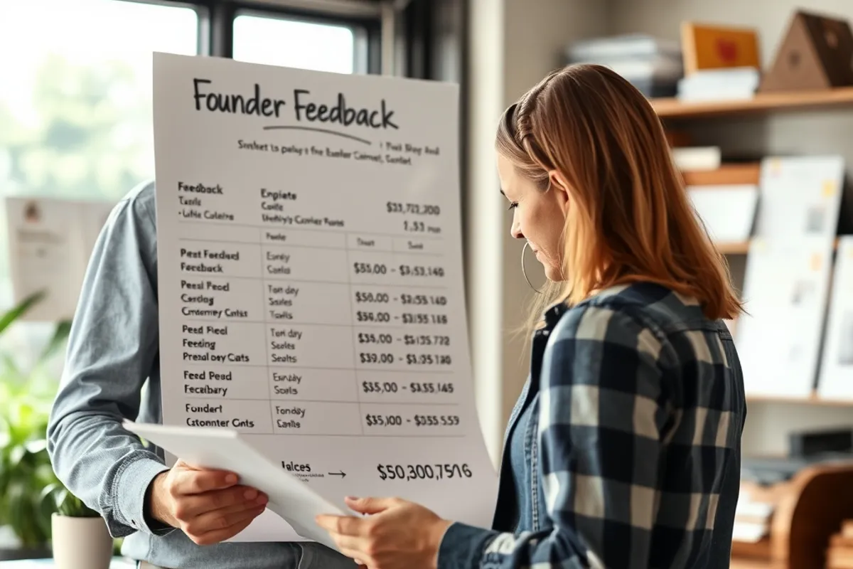 Spreadsheet calculating fees refunds and net revenue per sale